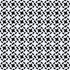 Rich seamless abstract background pattern with repeating white and black geometric ornament. White lace net on the black background. Vector illustration eps
