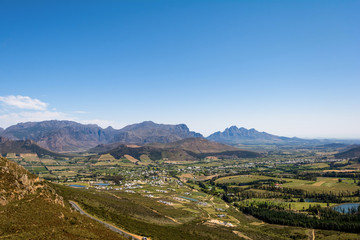 Fototapeta na wymiar Franschoek wine region close to Cape Town, South Africa