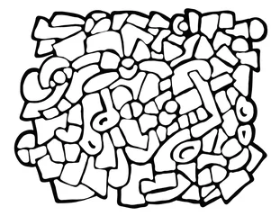 Foto op Plexiglas Klassiek abstract abstract met de vormen