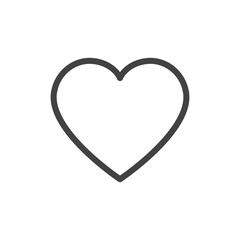 Heart outline icon vector isolated