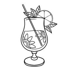 decorated cocktail
