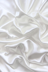 Smooth elegant white silk as wedding background