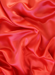 Smooth red silk as background