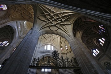 Santa Iglesia Catedral de Nuestra Señora de la Asunción y de San Frutos de Segovia, conocida como la Dama de las Catedrales estilo gótico,Castilla y León,España

