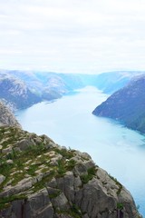 Norway fjord: a view from the pupit rock