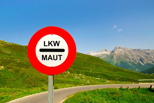 Maut Schild - LKW MAUT