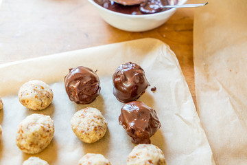 Vegan Chocolate Candies with Nuts