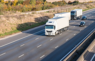 Road transport, lorries on the motorway