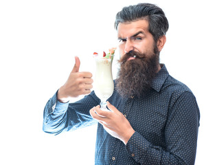 Fototapeta premium bearded man with alcoholic beverage