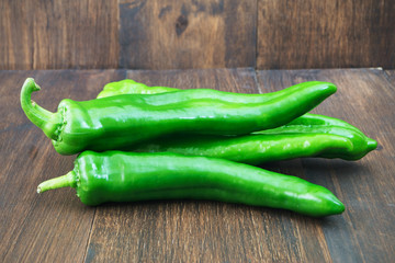 Organic long green peppers