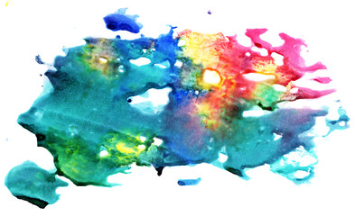 Multicolored watercolor splash