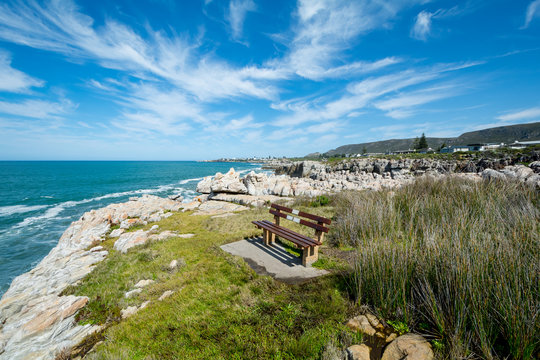 A bench for Whale watchers at Hermanus, South Africa
