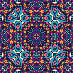 Festive Colorful ethnic seamless vector pattern 