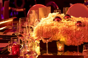 Party Setting with Colorful Bokeh Background