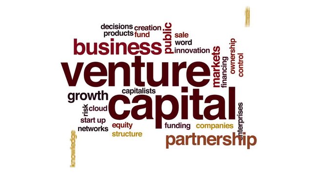 Venture capital animated word cloud.