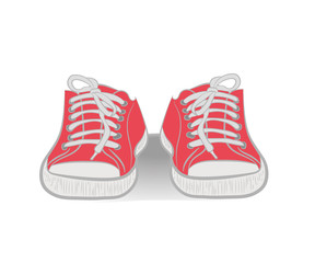 Athletic red shoes vector illustration
