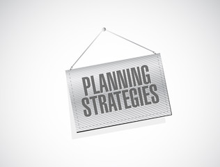 planning strategies banner sign concept