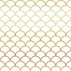 Fish Gold Scales Seamless Pattern