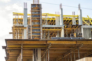 high-rise building under construction. Work in progress