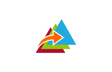 arrow business triangle logo