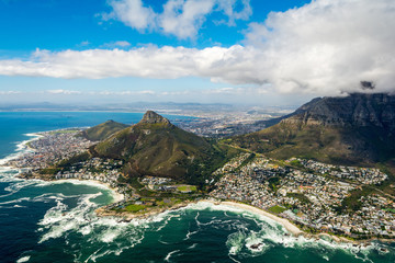 Cape Town and the 12 Apostels from above