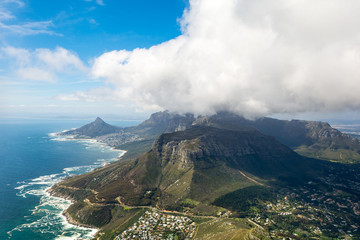 Cape Town and the 12 Apostels from above