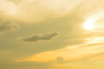 Soft white clouds against blue sky background.