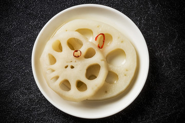 れんこんの酢の物　New Year holidays dish lotus root(osechi)