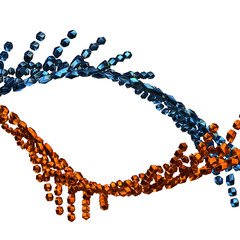 Abstract geometric shapes 3d rendering