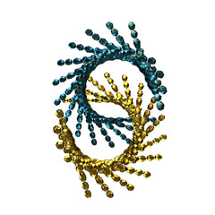 Abstract geometric shapes 3d rendering