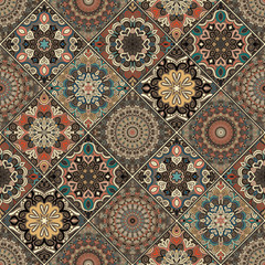 Tile Set Brown Flower Boho