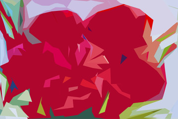 bouquet of bright red colors, abstraction