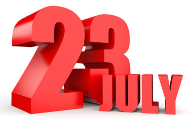 July 23. Text on white background.