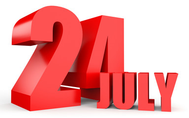 July 24. Text on white background.