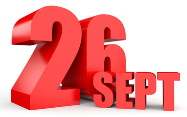 September 26. Text on white background.
