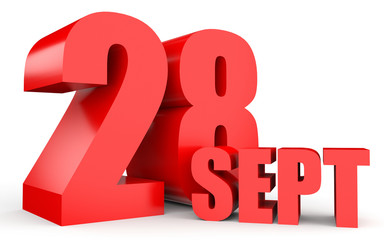 September 28. Text on white background.