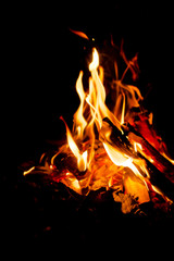 Fire at night