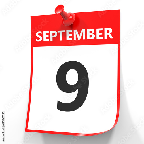September 9 Calendar On White Background Stockfotos Und Lizenzfreie september-9-calendar-on-white-background-stockfotos-und-lizenzfreie