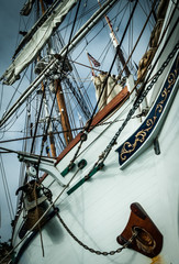 old sailing ship rigging