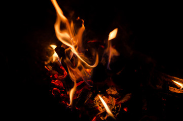 Fototapeta na wymiar Fire at night