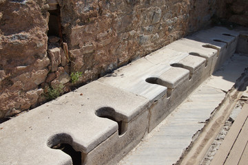 Public toilet from ancient Roman times