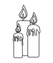 Candle icon. Christmas season decoration and celebration theme. Isolated design. Vector illustration