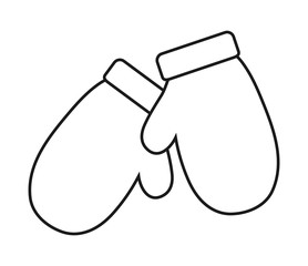Gloves icon. Christmas season decoration and celebration theme. Isolated design. Vector illustration