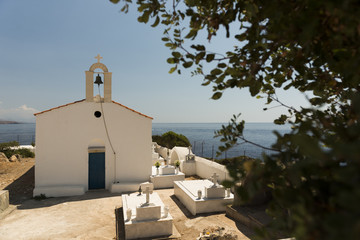 Fototapeta premium Griechische Kirche an der Südküste Kretas