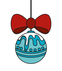 sphere icon. Christmas season decoration and celebration theme. Isolated design. Vector illustration