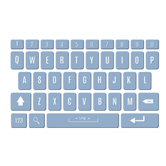 keyboard of smartphone, alphabet buttons