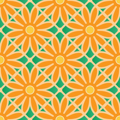 Seamless pattern of colorful floral vector