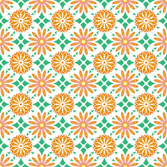 Seamless pattern of colorful floral vector