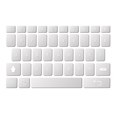 keyboard of smartphone, alphabet buttons