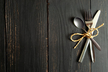 Cutlery meal setting background